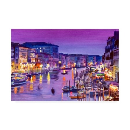 David Lloyd Glover 'Romantic Venice Night' Canvas Art,16x24